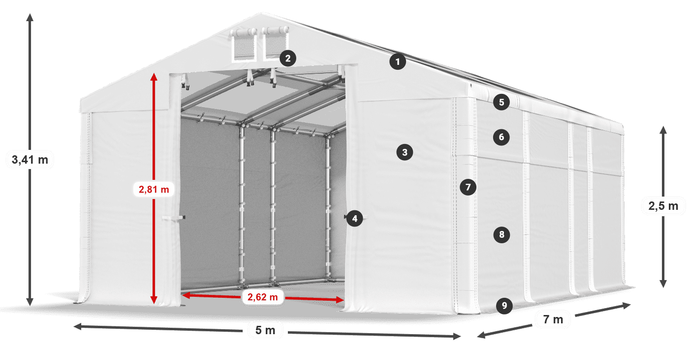 MMST 580 PVC legendă 2,5m